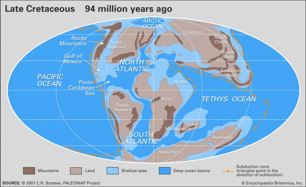 Cretaceous paleogeography 